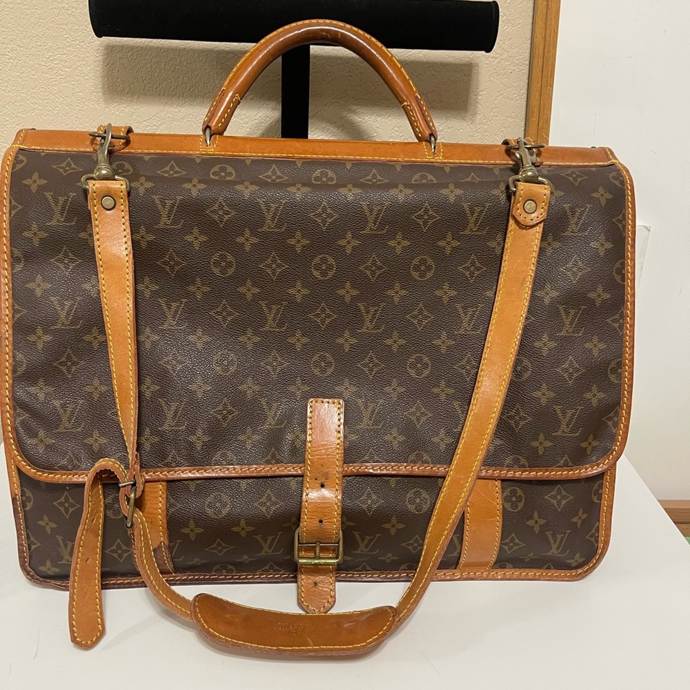 Authentic Louis Vuitton Travel Bag Brown Monogram Sac Kleber